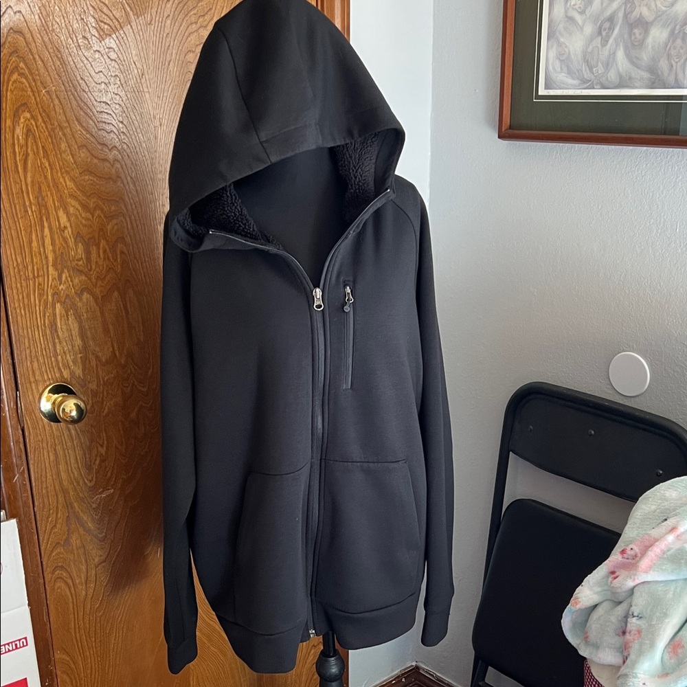 32 Degrees Men's Black Hooded Jacket